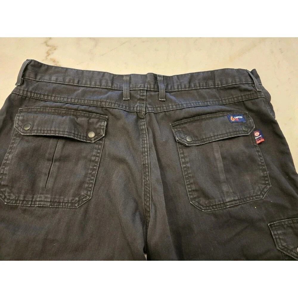 Lapco Fire Resistant Cargo Pants Measures 40x30 Black Workwear